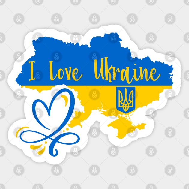 I Love Ukraine Sticker by Etopix